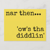 Carte postale du dialecte du Yorkshire (Devant)