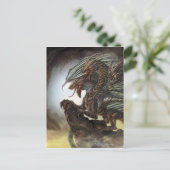 Carte postale du dragon à 3 têtes (Debout devant)
