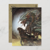 Carte postale du dragon à 3 têtes (Devant / Derrière)