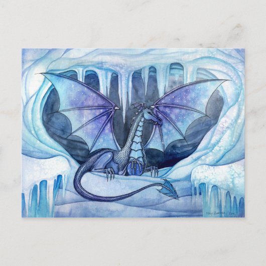 Carte postale du dragon de glace par Molly Harriso (Devant)