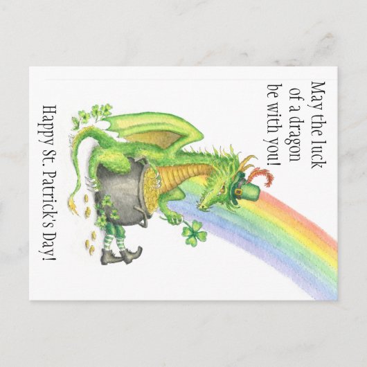 Carte postale du dragon de la Saint-Patrick (Devant)