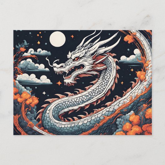 carte postale du dragon de nuit (Devant)