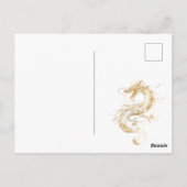 Carte postale du dragon doré du Festival des batea (Dos)