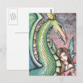 Carte postale du dragon féerique par Molly Harriso (Devant / Derrière)