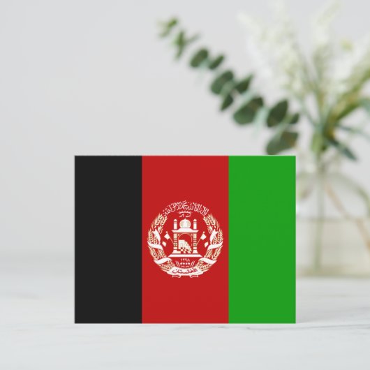 carte postale du drapeau afghan (Debout devant)