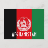 Carte postale du drapeau afghan (Devant)