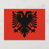 carte postale du drapeau albanais (Devant)