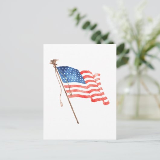 Carte postale du drapeau américain (Debout devant)
