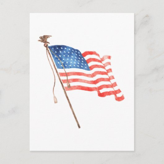 Carte postale du drapeau américain (Devant)