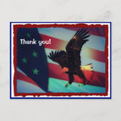 Carte postale du drapeau américain et de l'aigle p (Devant)