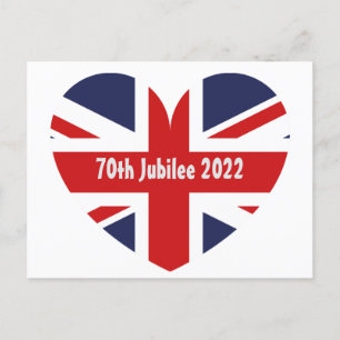 Carte postale du drapeau anglais du 70e jubilé 202