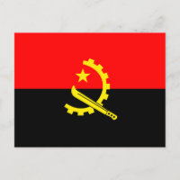 carte postale du drapeau angola