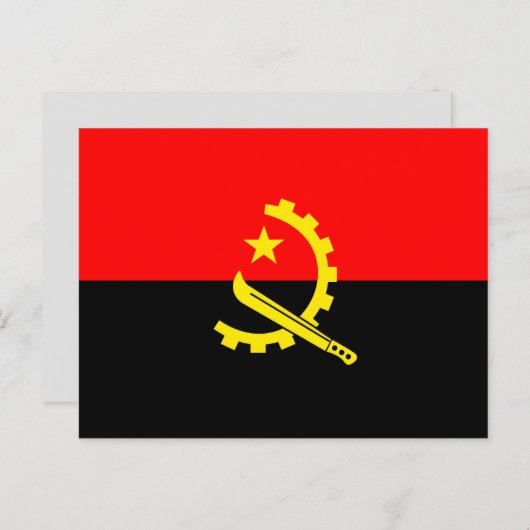 carte postale du drapeau angola (Devant / Derrière)