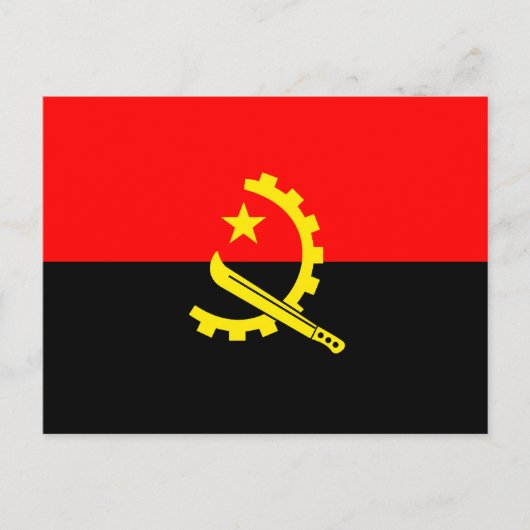 carte postale du drapeau angola (Devant)