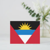 carte postale du drapeau antigua et barbuda (Debout devant)