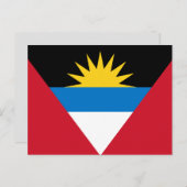 carte postale du drapeau antigua et barbuda (Devant / Derrière)