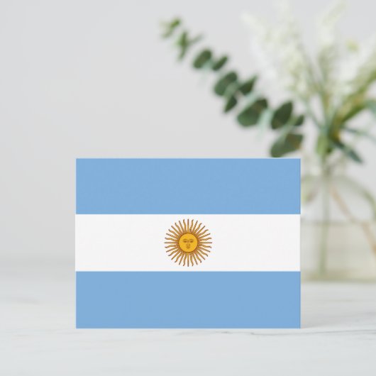 Carte postale du drapeau argentin (Debout devant)