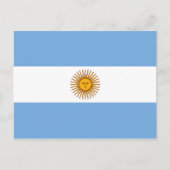 Carte postale du drapeau argentin (Devant)