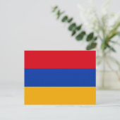 Carte postale du drapeau arménien (Debout devant)