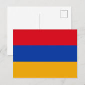 Carte postale du drapeau arménien (Devant / Derrière)