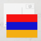 Carte postale du drapeau arménien (Devant / Derrière)