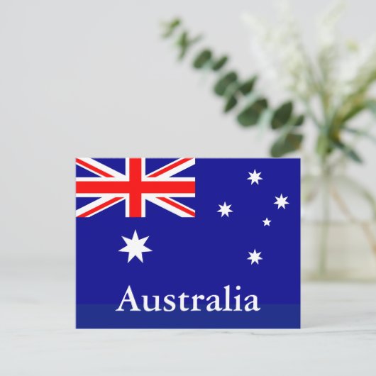 Carte postale du drapeau australien (Debout devant)