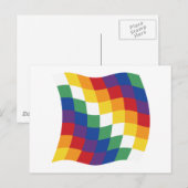 Carte postale du drapeau aymara (Devant / Derrière)