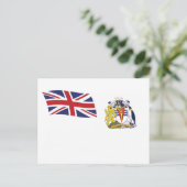 Carte postale du drapeau britannique de l'Antarcti (Debout devant)
