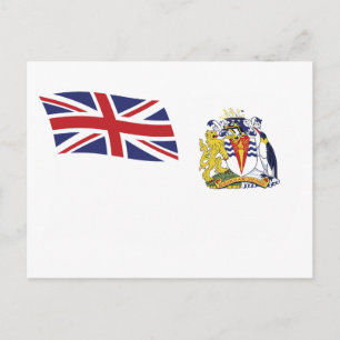 Carte postale du drapeau britannique de l'Antarcti