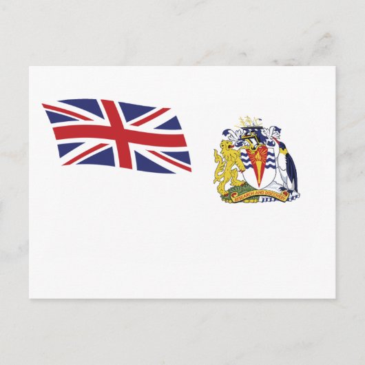 Carte postale du drapeau britannique de l'Antarcti (Devant)