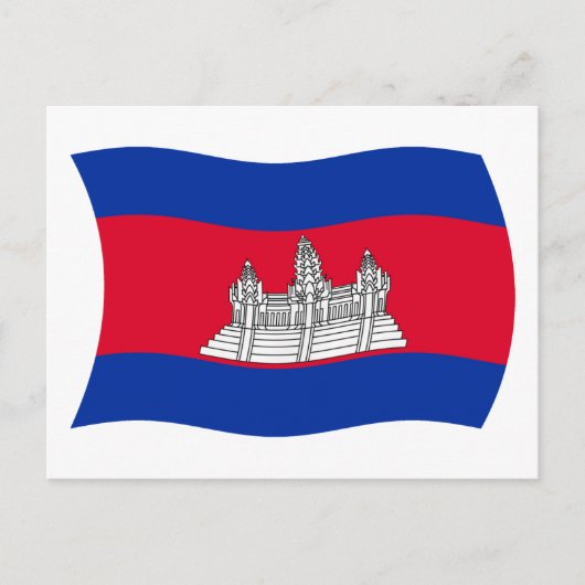 Carte postale du drapeau cambodgien (Devant)