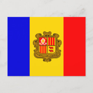 carte postale du drapeau d'andorre