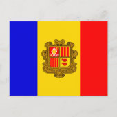 carte postale du drapeau d'andorre (Devant)