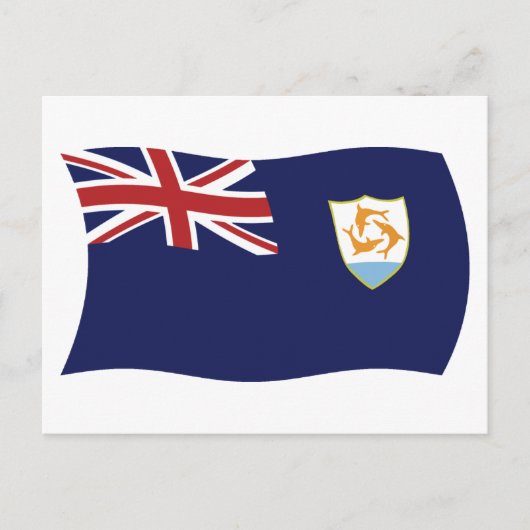 Carte postale du drapeau d'Anguilla (Devant)