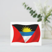 Carte postale du drapeau d'Antigua-et-Barbuda (Debout devant)