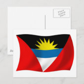 Carte postale du drapeau d'Antigua-et-Barbuda (Devant / Derrière)