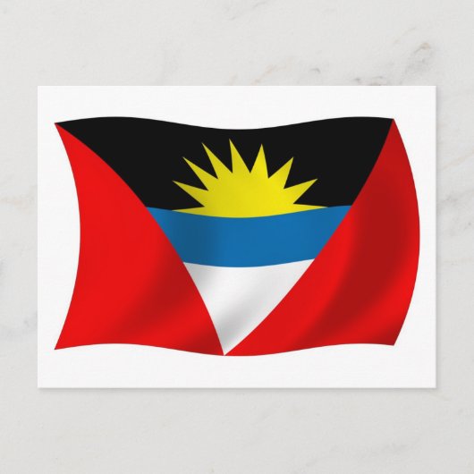 Carte postale du drapeau d'Antigua-et-Barbuda (Devant)