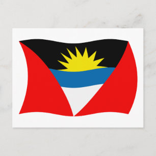 Carte postale du drapeau d'Antigua-et-Barbuda