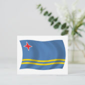 Carte postale du drapeau d'Aruba (Debout devant)