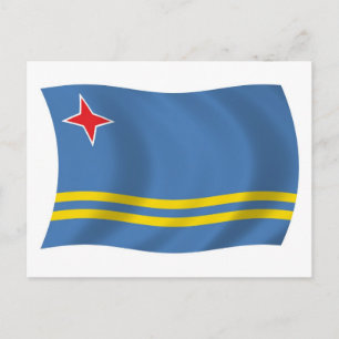 Carte postale du drapeau d'Aruba