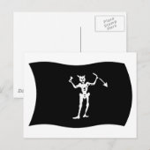 Carte postale du drapeau de Barbe noire (Devant / Derrière)