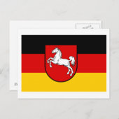 Carte postale du drapeau de Basse-Saxe (Devant / Derrière)