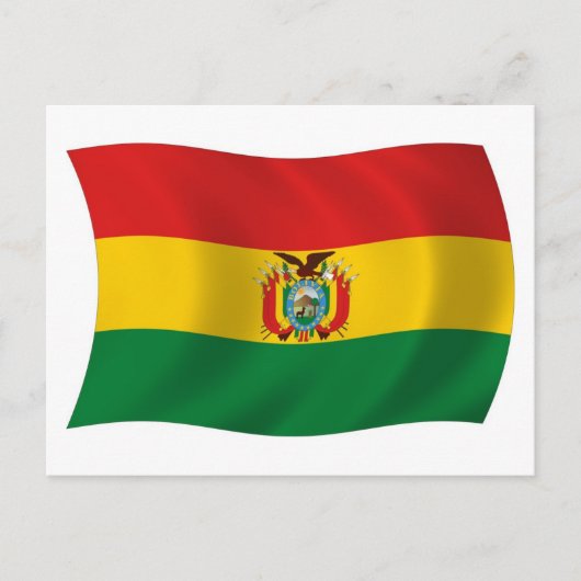 Carte postale du drapeau de Bolivie (Devant)