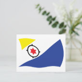 Carte postale du drapeau de Bonaire (Debout devant)