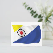 Carte postale du drapeau de Bonaire (Debout devant)