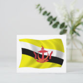 Carte postale du drapeau de Brunei (Debout devant)