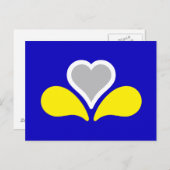 Carte postale du drapeau de Bruxelles, Belgique (Devant / Derrière)