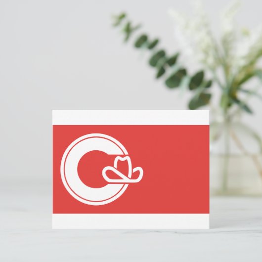 Carte postale du drapeau de Calgary, Alberta (Debout devant)