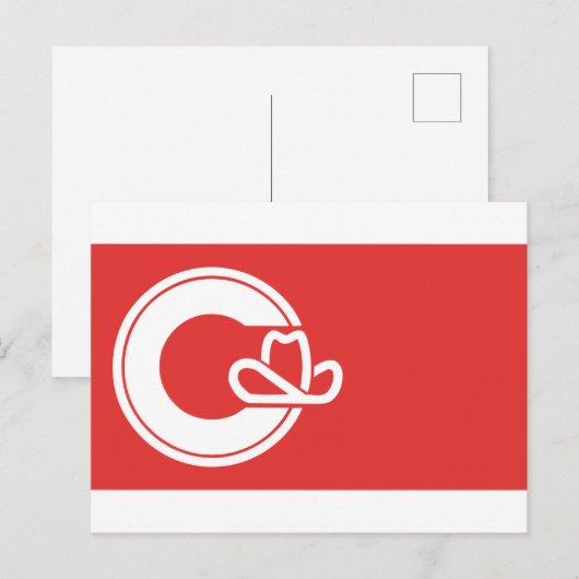 Carte postale du drapeau de Calgary, Alberta (Devant / Derrière)