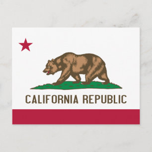 Carte postale du drapeau de Californie